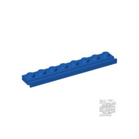 Lego Plate, Modified 1 x 8 with Door Rail, Blue