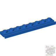 Lego PLATE 1X8 WITH RAIL, Bright blue