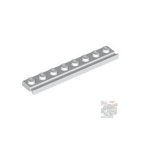 Lego PLATE 1X8 WITH RAIL, White