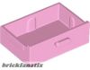 Lego Container, Cupboard 2 x 3 Drawer, Bright pink