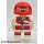 Lego Duplo Figure Male Action Wheeler, White Legs, White Top with Racer Red Lightning Bolt and Lines, Red Helmet with Large Eyes (4141889)