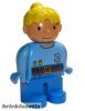 Lego Duplo Figure Female, Wendy in Worker Outfit, Medium Blue Top