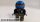 Lego Duplo Figure, Male Police, Dark Gray Legs, Black Top Zippered Jacket and Police Badge, Blue Helmet