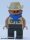 Lego Duplo Figure, Male, Dark Gray Legs, Tan Top Safari with Pockets, Cowboy Hat, Blue Bandana