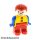 Lego Duplo Figure Male Clown, Red Legs, Yellow Top with 2 Buttons, Blue Arms, Red Hair Curly (4129940)