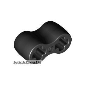 Lego Technic, Axle Connector Double - Flexible Rubber, Black