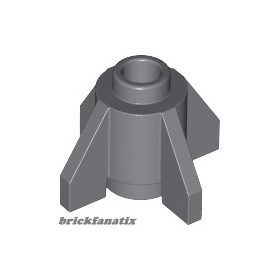 Lego Brick, Round 1 x 1 with Fins, Dark bluish gray