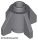 Lego Brick, Round 1 x 1 with Fins, Dark bluish gray