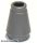 Lego Cone 1 x 1 with Top Groove, Flat silver