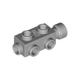   Lego Brick, Modified 1 x 2 x 2/3 with Studs on Sides and Extended Stud Receptacle, Light bluish gray