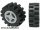 Lego Wheel 8mm D. x 6mm with Black Tire 15mm D. x 6mm Offset Tread Small - Band Around Center of Tread (4624 / 87414), Light gray