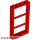 Lego Window 1 x 4 x 6 with 3 Panes (for removable glass), Red