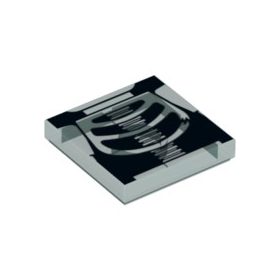Lego FLAT TILE 2X2 'NO. 4', Transparent light blue