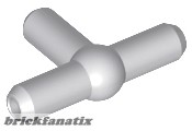 Lego Pneumatic T Piece Second Version (T Bar with Ball in Center), Light grey