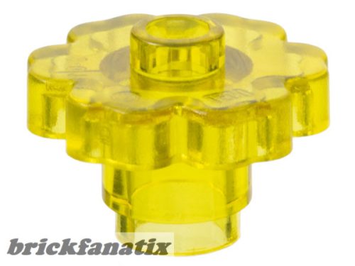 Lego Plant Flower 2 x 2 Rounded - Open Stud, Transparent yellow