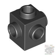 Lego BRICK 1X1 W. 4 KNOBS, Black