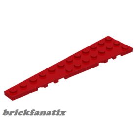 Lego LEFT PLATE 3X12 W/ANGLE, Red