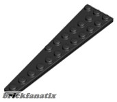 Lego RIGHT PLATE 3X12 W/ANGLE, Black