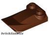 Lego Slope, Curved 3 x 2 x 2/3 with 2 Studs, Wing End, Reddish brown