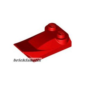 Lego Slope, Curved 3 x 2 x 2/3 with 2 Studs, Wing End, Red