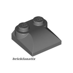  Lego Slope, Curved 2 x 2 x 2/3 with 2 Studs and Curved Sides, Dark bluish gray