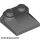 Lego Slope, Curved 2 x 2 x 2/3 with 2 Studs and Curved Sides, Dark bluish gray
