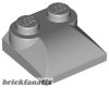 Lego Slope, Curved 2 x 2 x 2/3 with 2 Studs and Curved Sides, Light bluish gray