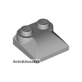   Lego Slope, Curved 2 x 2 x 2/3 with 2 Studs and Curved Sides, Light bluish gray