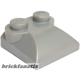   Lego Slope, Curved 2 x 2 x 2/3 with 2 Studs and Curved Sides, Pearl light gray
