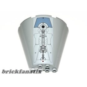   Lego Cone Half 8 x 4 x 6 with SW Escape Pod Pattern (Sticker) - Set 9490