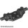 Lego Plate, Modified 2 x 2 with Wheels Holder Wide - Technic Pins, Black