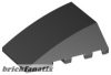 Lego Wedge 4 x 4 Triple Curved No Studs, Black