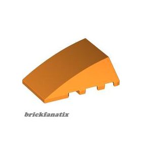 Lego BRICK 4X4 W. BOW/ANGLE, Bright orange