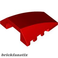 Lego BRICK 4X4 W. BOW/ANGLE, Bright red