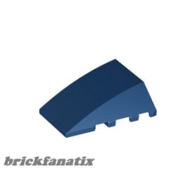 Lego Wedge 4 x 4 Triple Curved No Studs, Dark blue