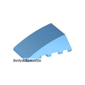 Lego Wedge 4 x 4 Triple Curved No Studs, Medium blue