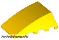 Lego Wedge 4 x 4 Triple Curved No Studs, Yellow