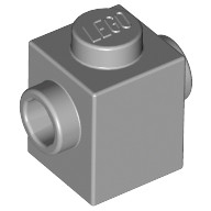 Lego BRICK 1X1 W. 2 KNOBS, Light grey