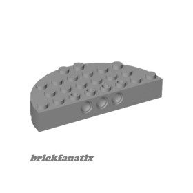 Lego Brick, Round Corner 4 x 8 Full Brick Double, Light grey