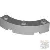 Lego Brick, Round Corner 4 x 4 Macaroni with 3 Studs, Light bluish gray