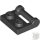Lego Plate, Modified 1 x 2 with Bar Handle on Side - Closed Ends, Black