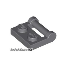 Lego PLATE 1X2 W. STICK 3.18, Dark gray