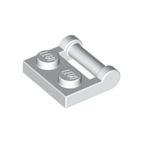 Lego PLATE 1X2 W. STICK 3.18, White