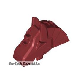 Lego Horse Battle Helmet, Angular, Dark red