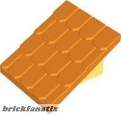 Lego Duplo Roof Sloped 30 4 x 4 with Shingles Profile and Light Yellow Base
