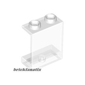 Lego Panel 1 x 2 x 2 - Hollow Studs, Trans clear