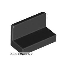 Lego Panel 1 x 2 x 1 with Rounded Corners, Black