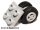 Lego Plate, Modified 2 x 2 Thin with Dual Wheels Holder - Split Pins with Light Gray Wheels and Black Tires (4870 / 4624 / 3139)