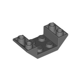   Lego Slope, Inverted 45 4 x 2 Double with 2 x 2 Cutout, Dark bluish gray
