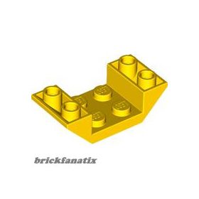   Lego Slope, Inverted 45 4 x 2 Double with 2 x 2 Cutout, Yellow
